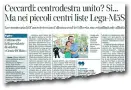  ??  ?? L’articolo sull’apertura della leghista Ceccardi ai Cinque Stelle