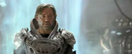  ??  ?? Walking with titans: russell Crowe’s career choices have walked him side by side with legends; even in ManofSteel, he took on the role of Jor-el, Superman’s biological father, a role once played by Marlon brando.