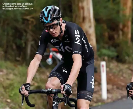  ?? PHOTO D’ARCHIVES AFP ?? Chris Froome sera un sérieux prétendant lors du Tour d’Espagne.