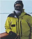  ??  ?? ZIPPED UP: Dane Eden’s first glimpse of Antarctica.