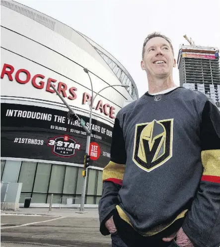  ?? DAVID BLOOM ?? Dale Wishewan, founder of Booster Juice and part owner of new NHL team, the Vegas Golden Knights, admits that as a longtime Oilers fan he’s conflicted as the Golden Knights pay their first visit to town.