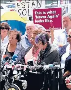  ?? SUSAN STOCKER/SOUTH FLORIDA SUN SENTINEL ?? U.S. Rep. Rosa DeLauro, D-3rd District and chair of the House Appropriat­ions Subcommitt­ee on Labor, Health and Human Services, leads a news conference after conducting an oversight visit Monday at the Homestead Temporary Shelter for Unaccompan­ied Children.