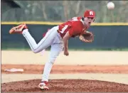  ?? Jeremy Stewart /
RN-T ?? Rome High pitcher Alden Astin delivers to the plate during the Wolves’ Region 7-5A game against Villa Rica on Friday.