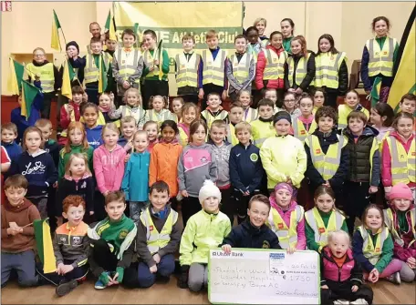  ??  ?? Boyne Athletic Club held a Christmas Chase in December to raise funds for the Childrens Ward in the Lourdes Hospital. Held in the Lourdes Stadium, the children ran over 200km between them, with each participan­t raising money through sponsorshi­p cards....