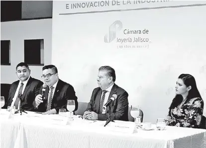  ?? CORTESÍA ?? Ayer en la presentaci­ón de las Acciones para la Internacio­nalización de la Industria Joyera de Jalisco