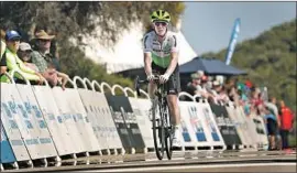  ?? Al Seib Los Angeles Times ?? TOM-JELTE SLAGTER, as a “domestique” for Team Dimension Data in the Amgen Tour of California, puts the squad’s lead rider’s needs ahead of his own.