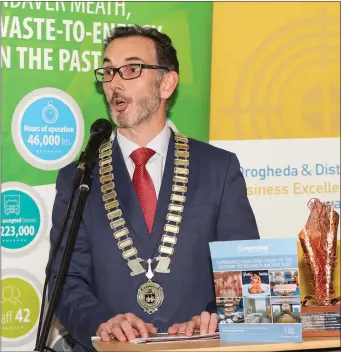  ??  ?? Vice President of Drogheda Chamber of Commerce Ken Rooney at the Launch of the 2017 Drogheda Business Excellence Awards