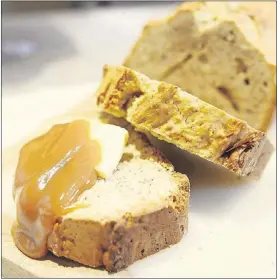  ?? PHOTOS BY NATE GUIDRY / PITTSBURGH POST-GAZETTE ?? Dulce de leche sliced into servings.