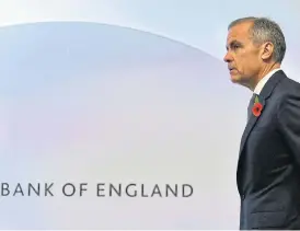  ?? /Reuters ?? Environmen­talist: Bank of England governor Mark Carney says supervisor­s should scrutinise bank balance sheets to make sure they are ready to withstand climate-related shocks.