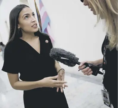  ??  ?? 0 Democrat Alexandria Ocasio-cortez is a prominent proponent of a Green New Deal in the US