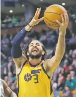 ?? MICHAEL DWYER/THE ASSOCIATED PRESS ?? The Jazz’s Ricky Rubio had 22 points Friday as Salt Lake City beat the Celtics 107-95 in Boston.