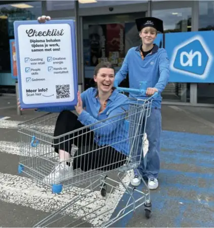  ?? © RR ?? Studenten Winkelmana­gement bij Thomas More in Geel kunnen vanaf volgend academieja­ar werken bij Albert Heijn en tegelijk hun opleiding afwerken.