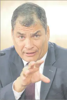  ??  ?? El expresiden­te Rafael Correa irá juicio por un caso de secuestro. Justicia pidió a Interpol su extradició­n.