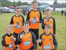  ?? Photgraph: Kevin McGlynn ?? The Taynuilt winners of the children’s shinty sixes at Dalmally Show.