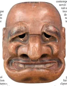  ??  ?? Totémique. Rapporté à la fin du XIXe siècle par l’ethnologue Georges Labit, ce masque japonais du XVIIIe siècle, conservé à Toulouse, amusait beaucoup Chirac, selon JeanJacque­s Aillagon.