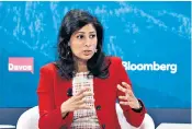  ?? ?? Gita Gopinath, deputy managing director of the IMF, yesterday warned broad-based inflation has spilled through the global economy