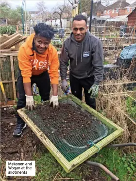  ?? ?? Mekonen and Wogan at the allotments