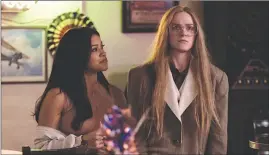  ??  ?? Gina Rodriguez (left) as Melanie, Evan Rachel Wood as Old Dolio