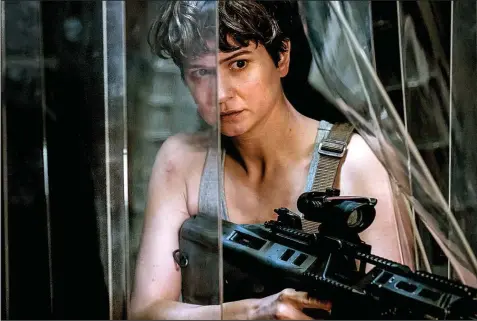 ??  ?? Daniels (Katherine Waterston), the chief protagonis­t of Alien: Covenant, has a direct link to the story told in the Ridley Scott film that kicked off the franchise back in 1979.