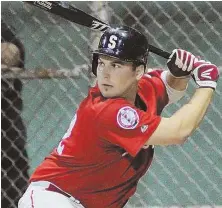  ?? COURTESY PHOTO ?? LUMBER MEN: Teddy Dziuba is one of three Somerville Alibrandis batters hitting over .400 for the Yawkey League squad.