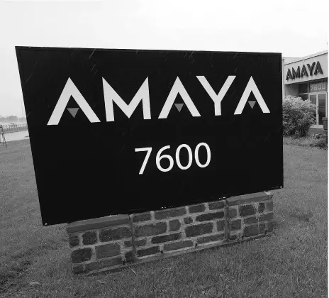  ?? Ryan Remiorz / The Cana dian Press ?? Montreal-based Amaya Inc. will appeal a Kentucky ruling that it says was based on an arcane law dating back
more than 200 years. Amaya additional­ly says the ruling is disproport­ionate to the alleged offence.