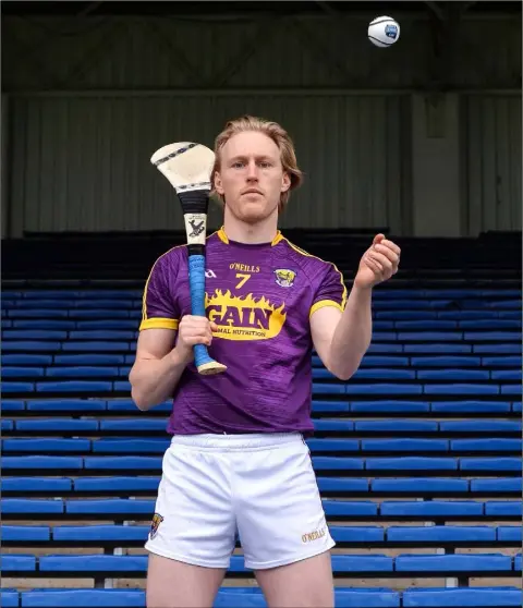  ??  ?? Dynamic wing-back Diarmuid O’Keeffe cannot wait for the challenge that Kilkenny will pose in Innovate Wexford Park on Saturday.