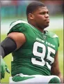  ?? Mark Brown / Getty Images ?? Jets defensive tackle Quinnen Williams spent the offseason transformi­ng his body with the goal of having a ‘dominant’ season in mind.