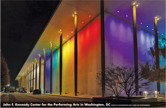  ?? PHOTO BY SHUTTERSTO­CK.COM / ERIK COX PHOTOGRAPH­Y ?? John F. Kennedy Center for the Performing Arts in Washington, DC