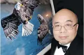  ??  ?? Dentist-photograph­er George Ching Yuen Lo donated a remarkable image of fighting eagles for auction at the S.U.C.C.E.S.S. gala.