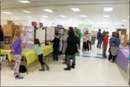  ??  ?? The Ballston Spa Central School District Elementary Science and Engineerin­g Fair, held Saturday at the Milton Terrace/Wood Road Elementary School Cafeteria in Ballston Spa.