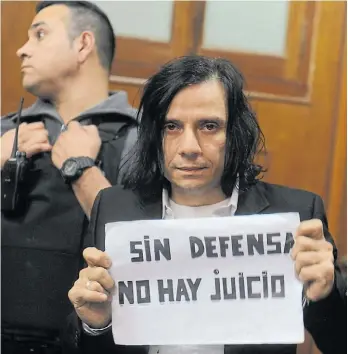  ??  ?? Queja. “Antes de que arranque el juicio yo ya estaba condenado”, dijo Aldana ayer.