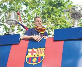  ?? FOTO: MANEL MONTILLA ?? Ter Stegen, uno de los artífices del octavo doblete del Barça