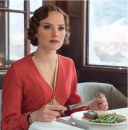  ?? NICOLA DOVE ?? Daisy Ridley stars in Twentieth Century Fox’s Murder on the Orient Express.