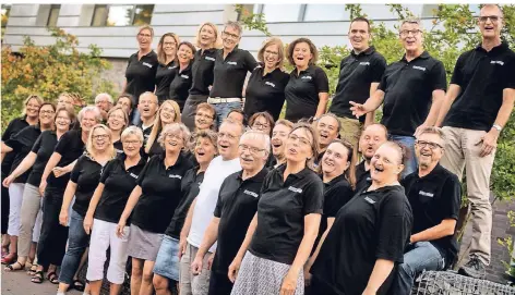  ?? RP-FOTO: RALPH MATZERATH ?? Probe Voice-Art-Chor Langenfeld für Bericht 25 Jahre Chor und Blick auf Jubiläumsk­onzert im Oktober.