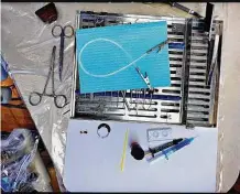  ?? Getty Images ?? A tray of tools at a dentist’s office.