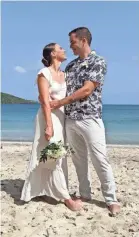  ?? PROVIDED BY THE MANGO WORKS TEAM ?? Hayley and Joe Bick celebrated their wedding day in the Virgin Islands.