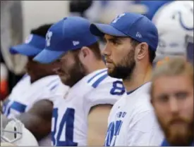  ?? DARRON CUMMINGS — THE ASSOCIATED PRESS FILE ?? Nobody is saying when Colts QB Andrew Luck might be activated from the physically unable to perform list.