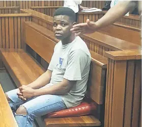  ?? Pictures: Ilse de Lange ?? LENGTHY SENTENCE. Serial rapist Charles Mthethwa in court yesterday.