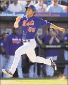  ?? Jeff Roberson / AP ?? Ty Kelly is expected to be called up to the major after the Mets designated catcher Jose Lobaton for assignment following Sunday’s 2-0 victory over the Yankees.