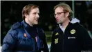  ?? ?? The good old days: Mainz coach Thomas Tuchel and Borussia Dortmund coach Jürgen Klopp, together in 2012.