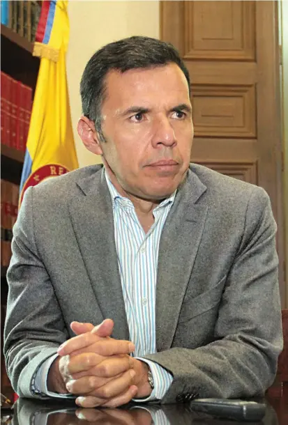  ?? FOTO COLPRENSA ?? El ministro del Interior, Guillermo Rivera, confía en que entre marzo y junio del próximo año el Congreso aprobará los seis proyectos restantes para la implementa­ción del Acuerdo.