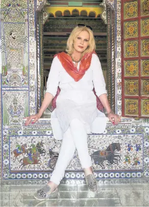  ??  ?? Joanna Lumley in the Udai Bilas Palace, Dungarpur, Rajasthan