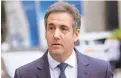  ?? AP ?? Michael Cohen can be heard on tape with President Donald Trump.