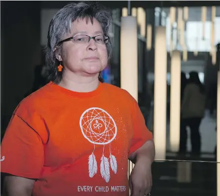  ?? CRYSTAL SCHICK ?? Phyllis Webstad, Orange Shirt Day co-founder, is encouragin­g everyone to come together in the spirit of reconcilia­tion and the conviction that every child matters. Orange Shirt Day motivates citizens to wear orange in support of survivors of Canada’s...