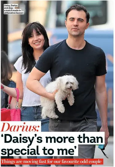  ??  ?? Daisy, Darius and dog – a match made in alliterati­ve heaven