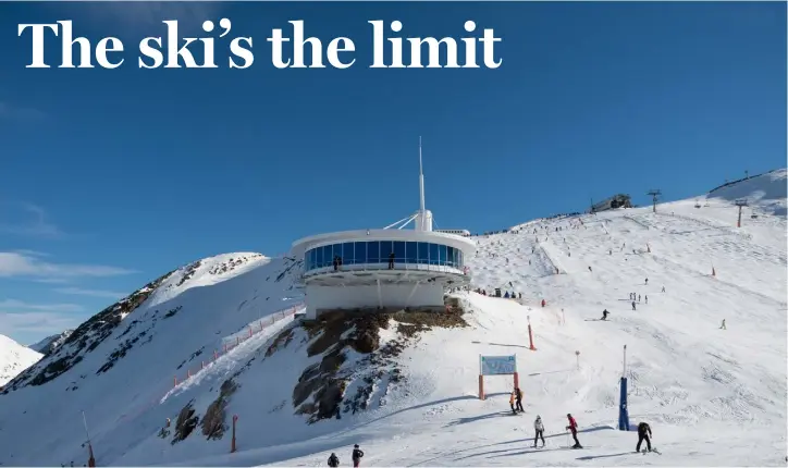  ??  ?? SLIP, SLIDING AWAY: Winter sports on the snowy slopes of a ski resort in Andorra, where skiing in the stunning landscape is life itself for residents and visitors alike