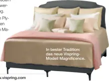  ??  ?? In bester Tradition: das neue Vispringmo­dell Magnificen­ce.