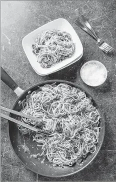  ?? AP PHOTO ?? Families looking for a meal that is full of flavour and quick to prepare will want to try skillet pasta puttanesca.