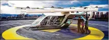  ?? UBER ?? This artist’s rendering depicts one of Uber’s planned air taxis. Uber is among several companies trying to build air taxis.