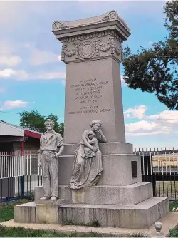  ?? T.S. LAST/JOURNAL ?? A monument honoring the memory of those who lost their lives in the Ludlow Massacre is part of the National Historic Landmark.